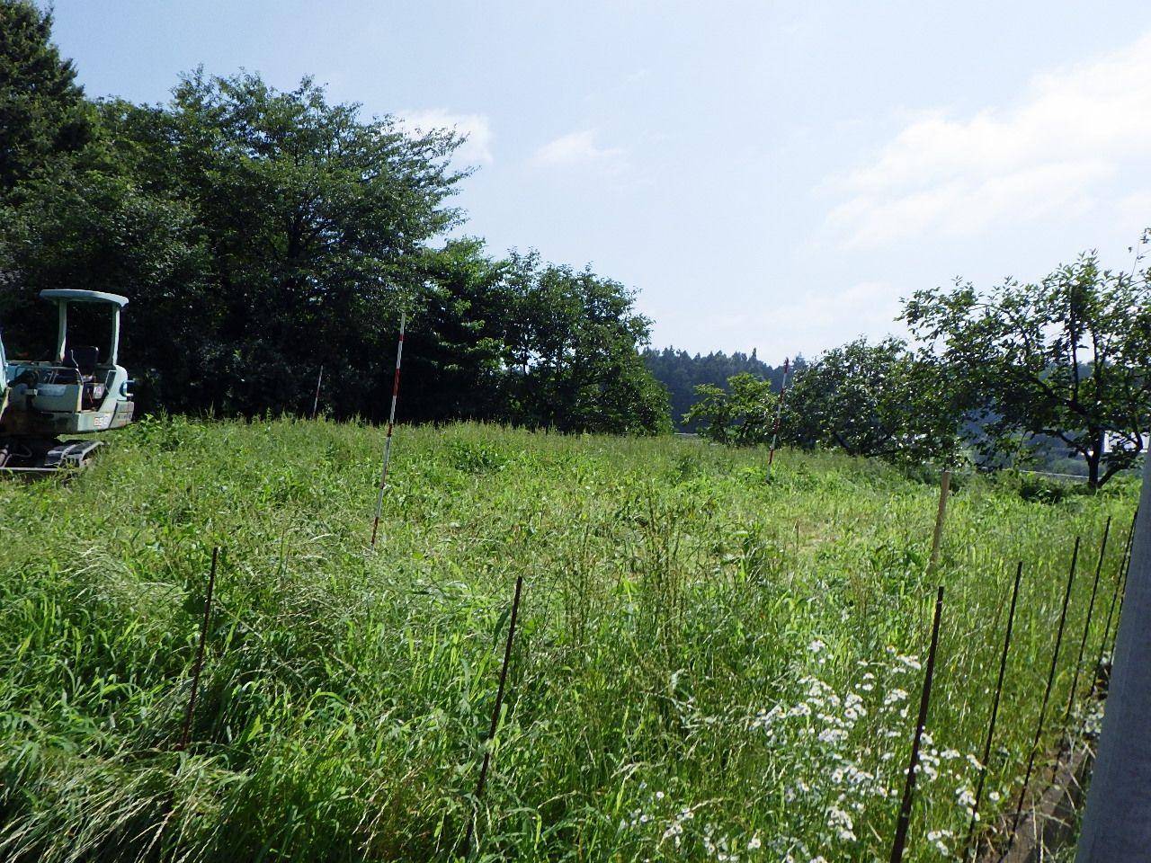 着工前。草が生い茂った土地